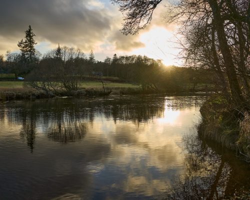 River,Teith,,Callander,,Scotland.,A,Serene,Landscape,With,A,Picturesque